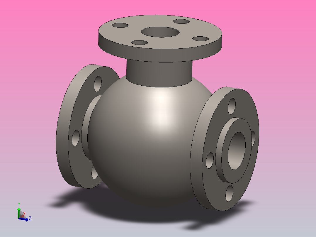 球形阀体主视图