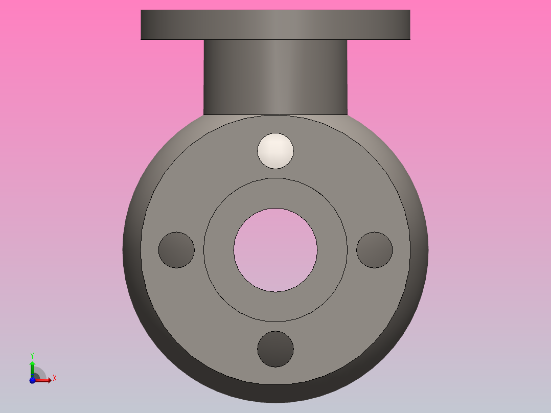 球形阀体前视图