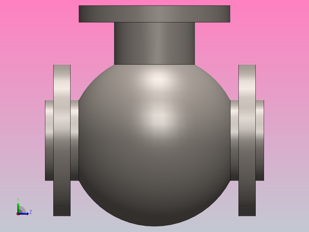 球形阀体左视图