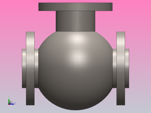 球形阀体左视缩略图