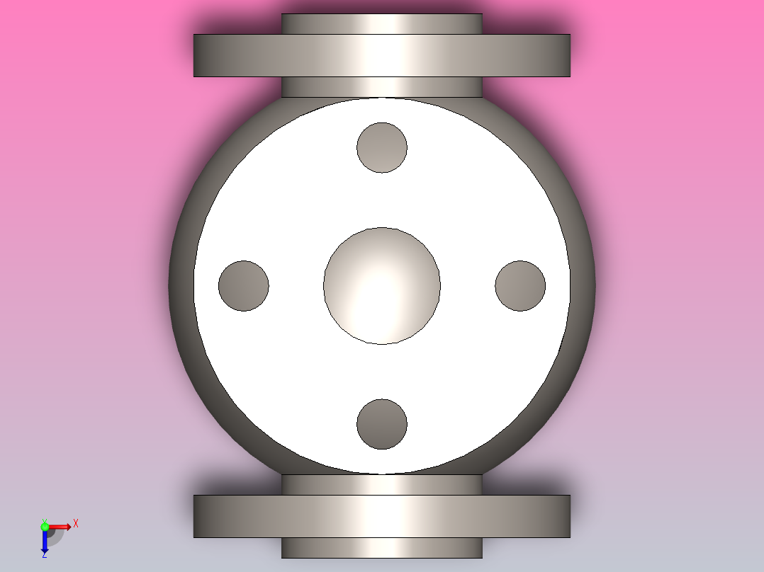 球形阀体俯视图