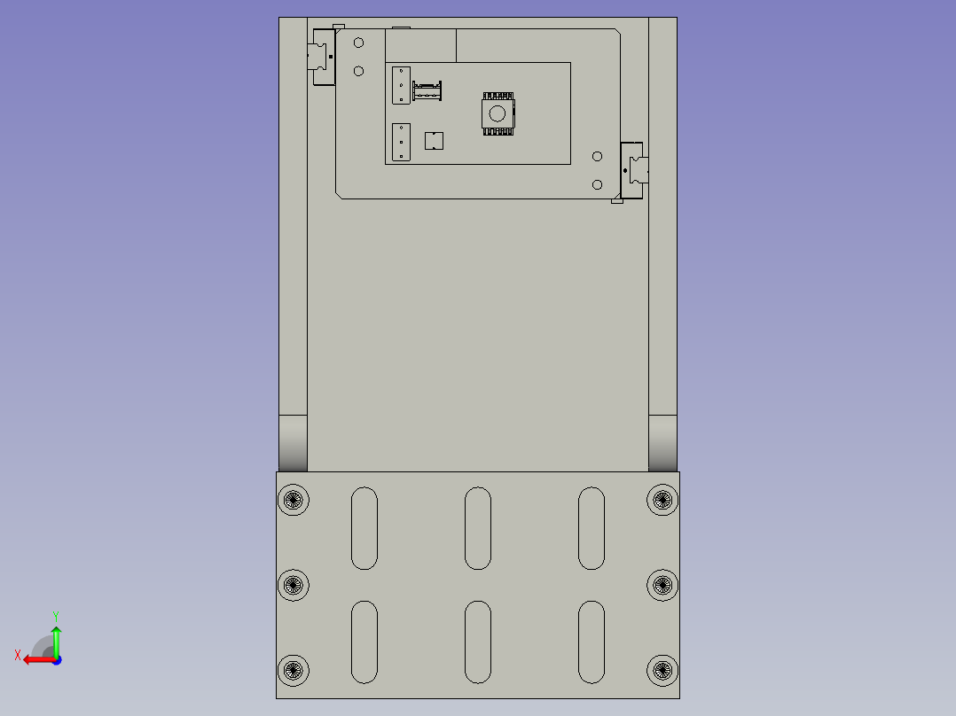 插件机组装模组部件后视图
