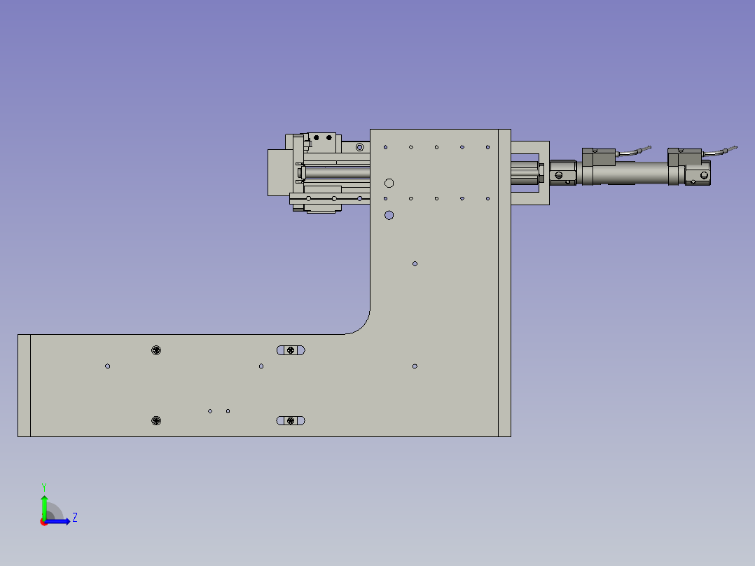 插件机组装模组部件左视图