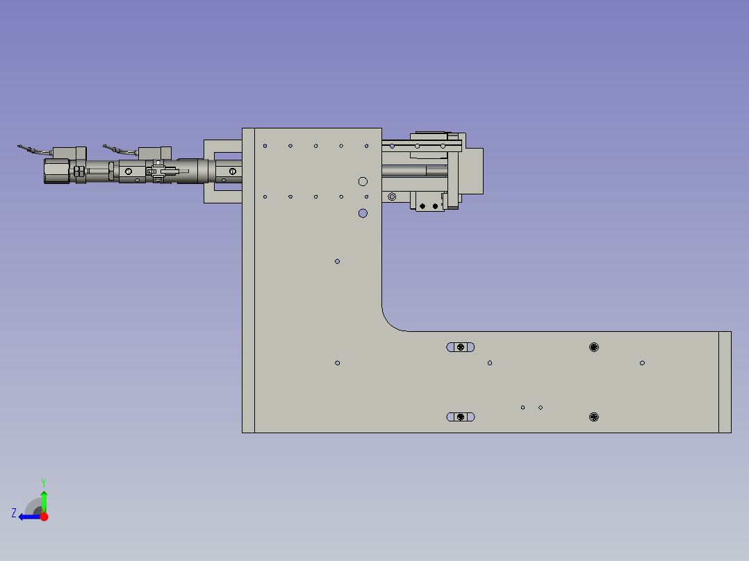 插件机组装模组部件右视图