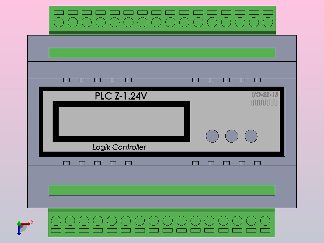 PLC控制器俯视图