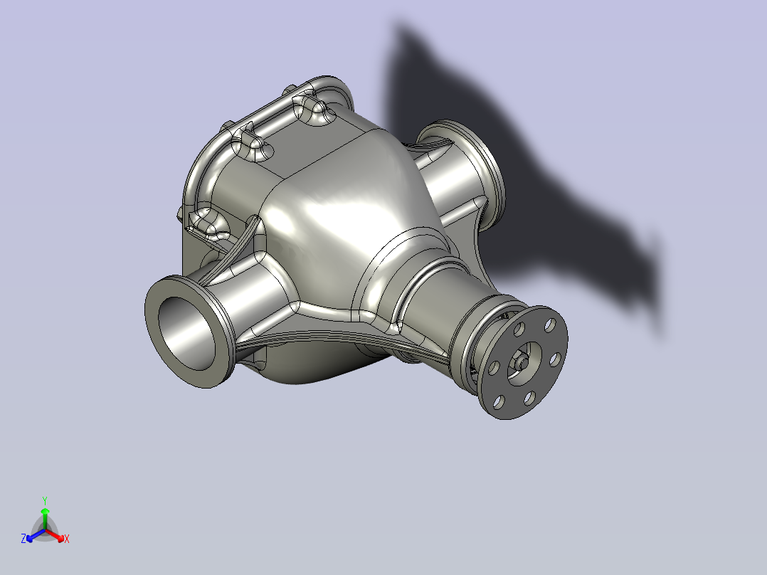 越野汽车锁止式差速器主视图