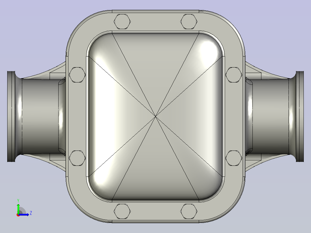 越野汽车锁止式差速器左视图