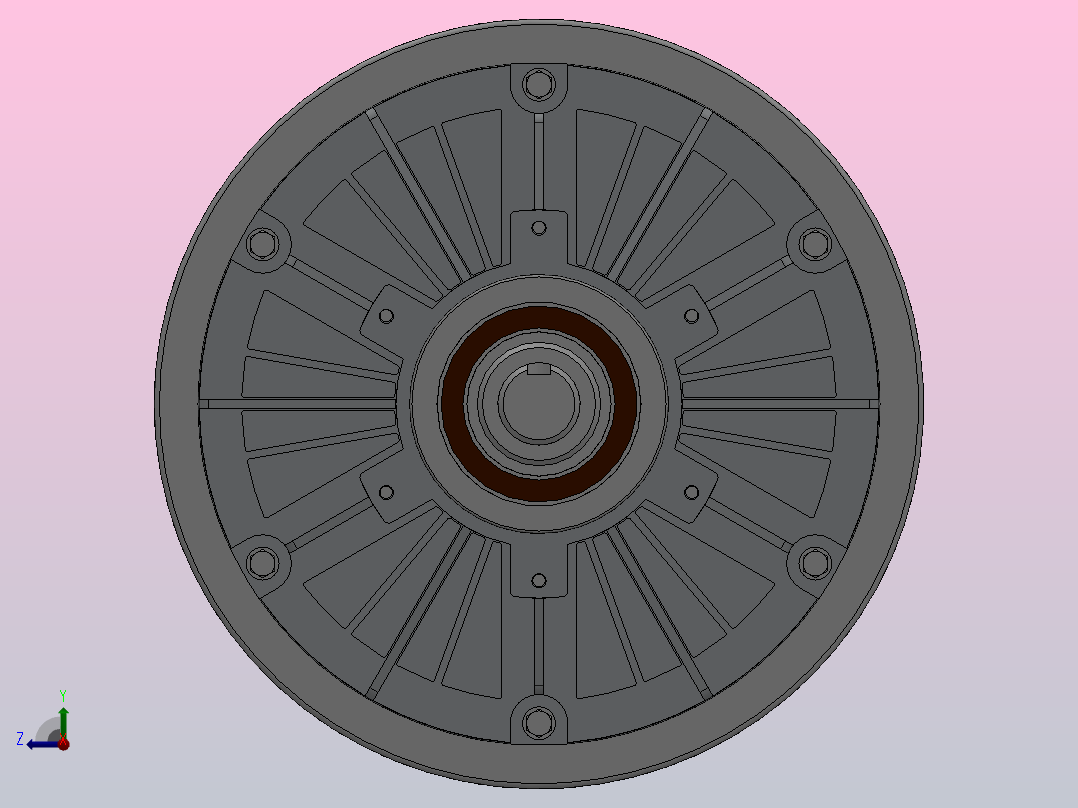 磁粉制动器ZKB200XN前视图