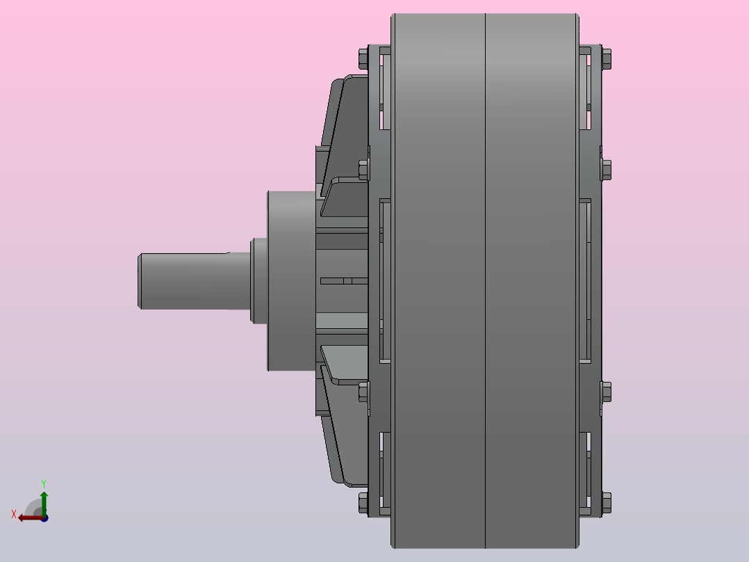 磁粉制动器ZKB200XN右视图