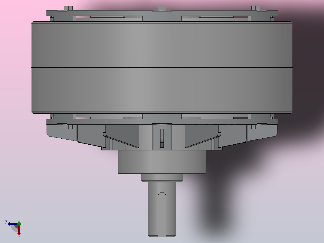 磁粉制动器ZKB200XN俯视图