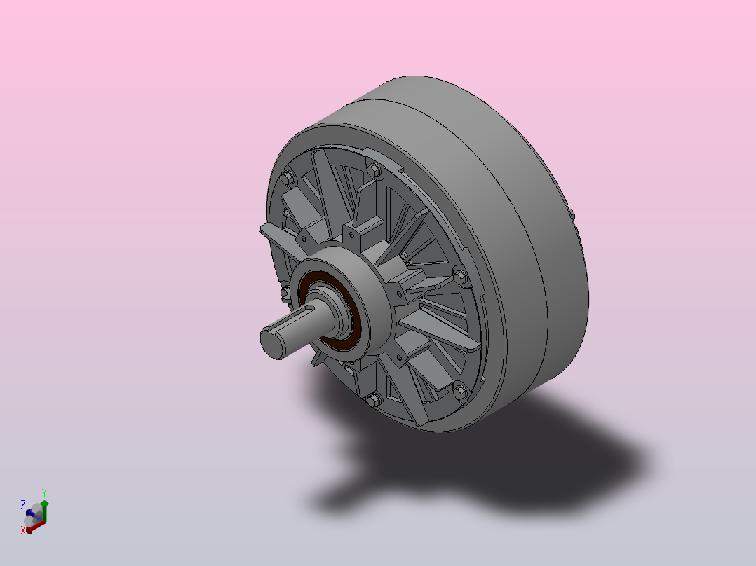 磁粉制动器ZKB200XN正等轴测图
