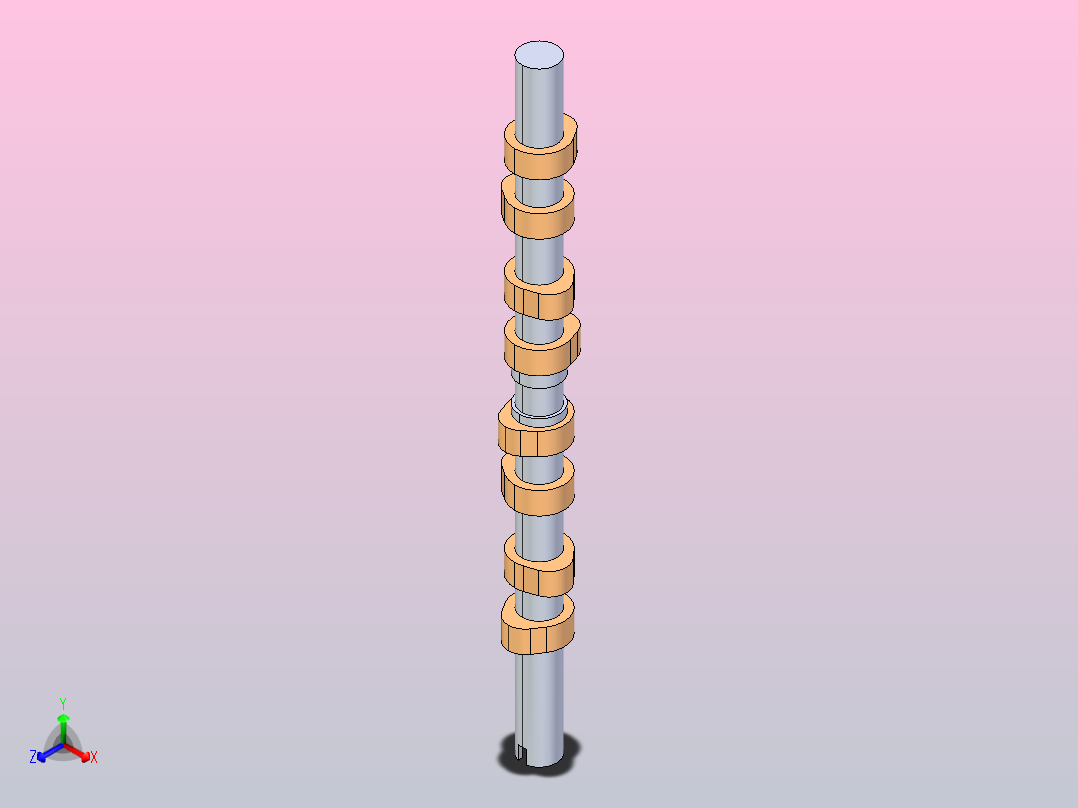 凸轮轴(变压器)正等轴测图