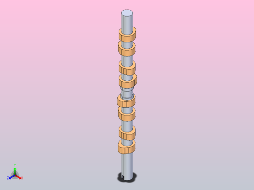 凸轮轴(变压器)正等轴测缩略图