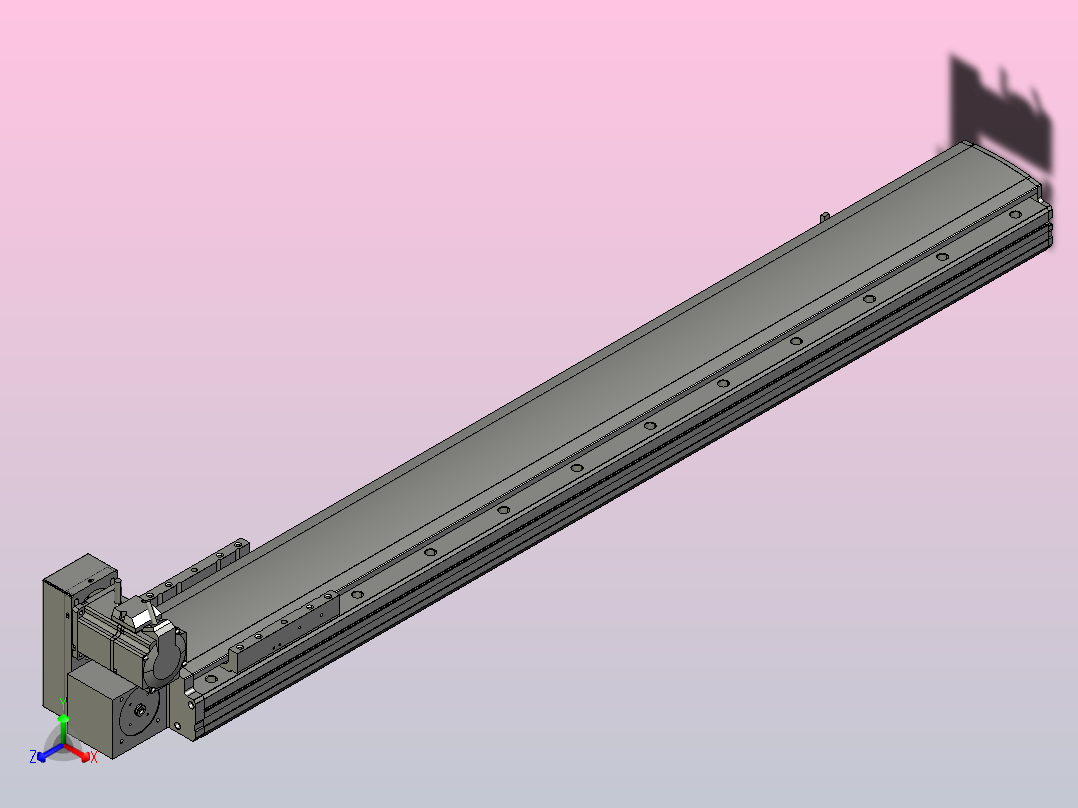 MT136BT半封闭皮带滑台[MT136BT.L100.900.LU.M40.C3]主视图