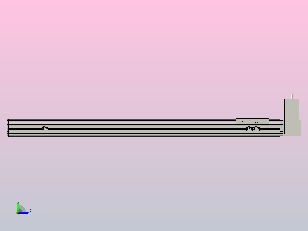 MT136BT半封闭皮带滑台[MT136BT.L100.900.LU.M40.C3]左视图
