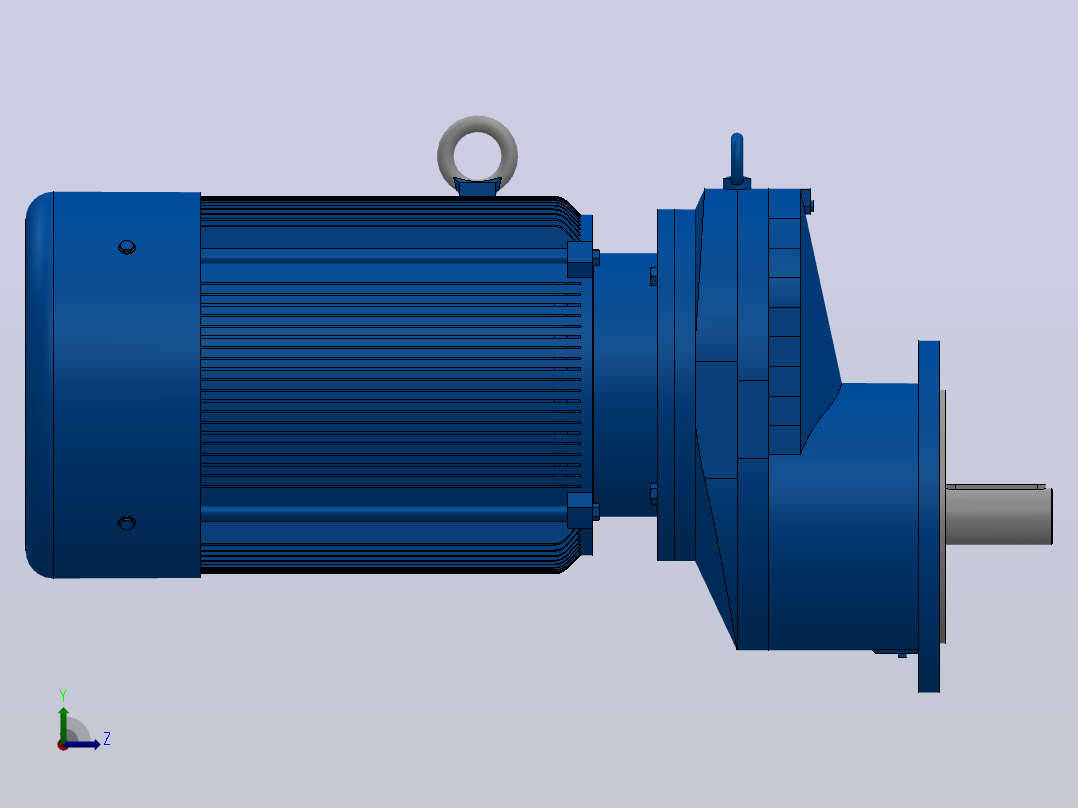 RXF87法兰轴伸式安装斜齿轮减速机RX87-Y7.5-4P-132M-M1-0°-Φ250左视图