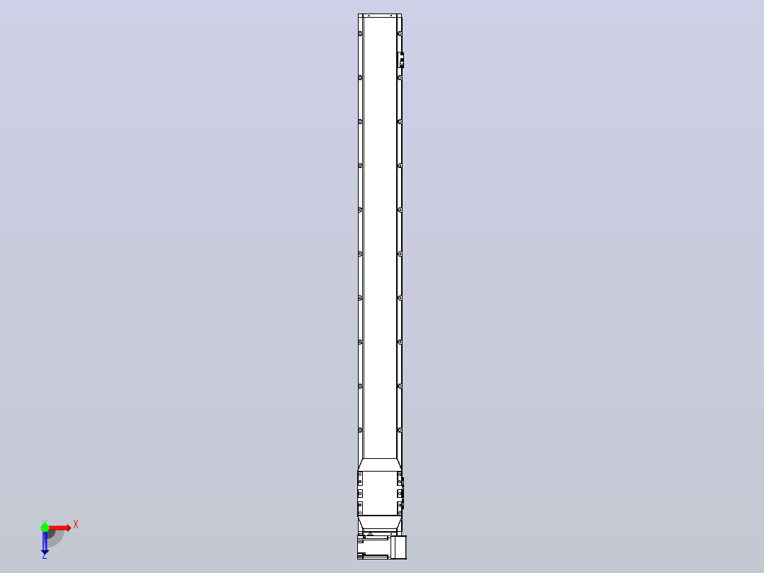 机器人皮带驱动直线轴TPA-GCB-150-P80-L1450-RU-M75-N3俯视图
