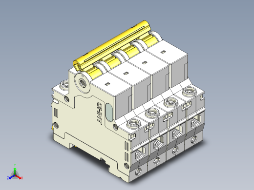 NBH-63 4P小型断路器三维模型202404