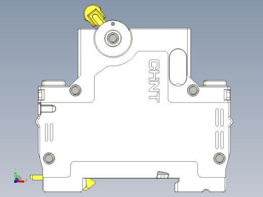 NBH-63 4P小型断路器三维模型202404前视缩略图