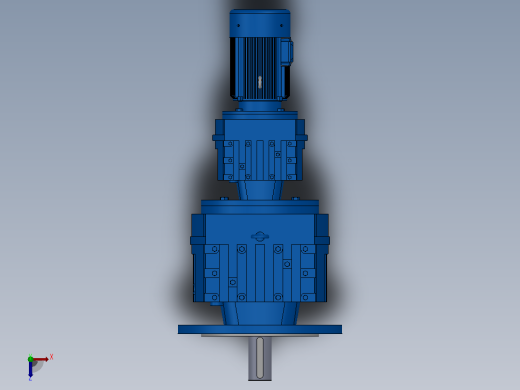RF87R57法兰轴伸式组合型斜齿轮减速机RF87R57-Y0.18-4P-63-M1-0°-Φ350俯视缩略图