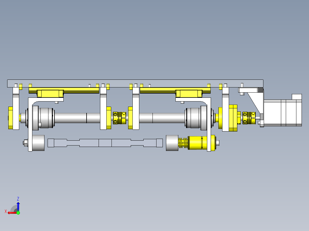 滚珠丝杆式长尺寸工件卡盘后视图