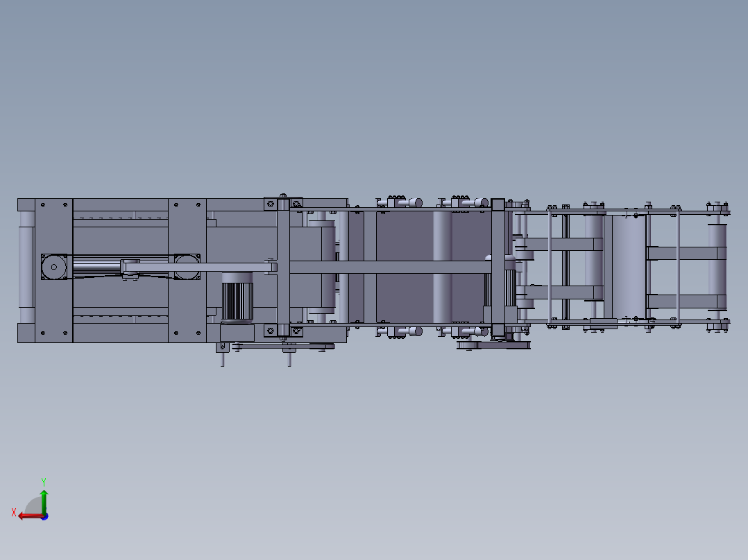 窄幅卫星式柔性版印刷机印刷装置设计(sw+cad+说明书)后视图
