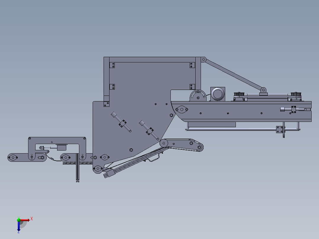 窄幅卫星式柔性版印刷机印刷装置设计(sw+cad+说明书)俯视图