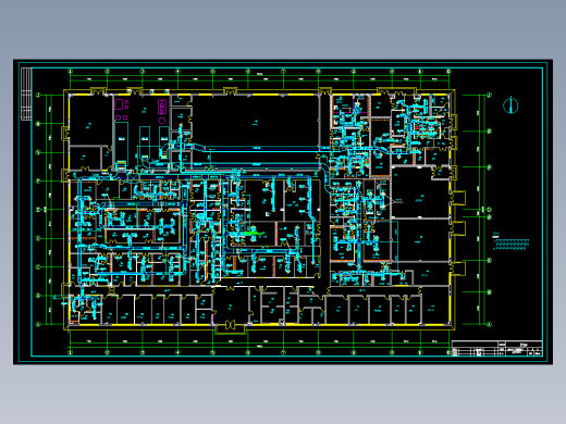 重庆某制药厂无菌原料药车间洁净空调设计cad图纸