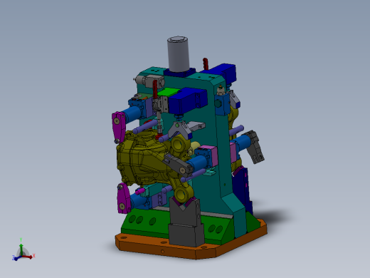 壳体双工位液压夹具