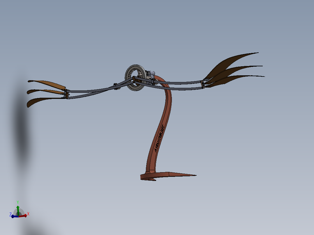 Avian Pursuit R2扑翼机构3D数模图纸 Solidworks设计