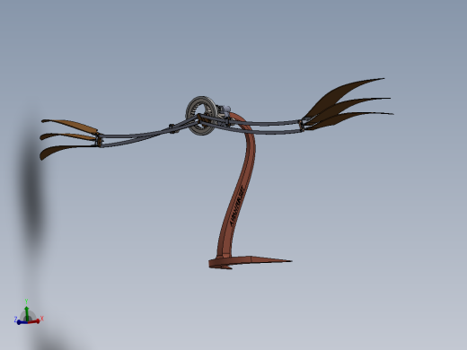 Avian Pursuit R2扑翼机构3D数模图纸 Solidworks设计