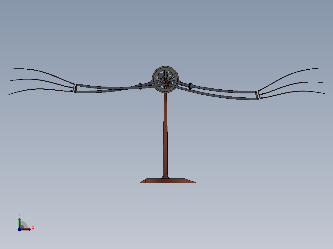 Avian Pursuit R2扑翼机构3D数模图纸 Solidworks设计前视图