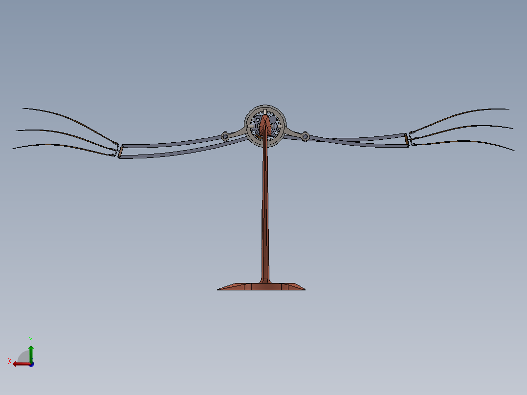 Avian Pursuit R2扑翼机构3D数模图纸 Solidworks设计后视图