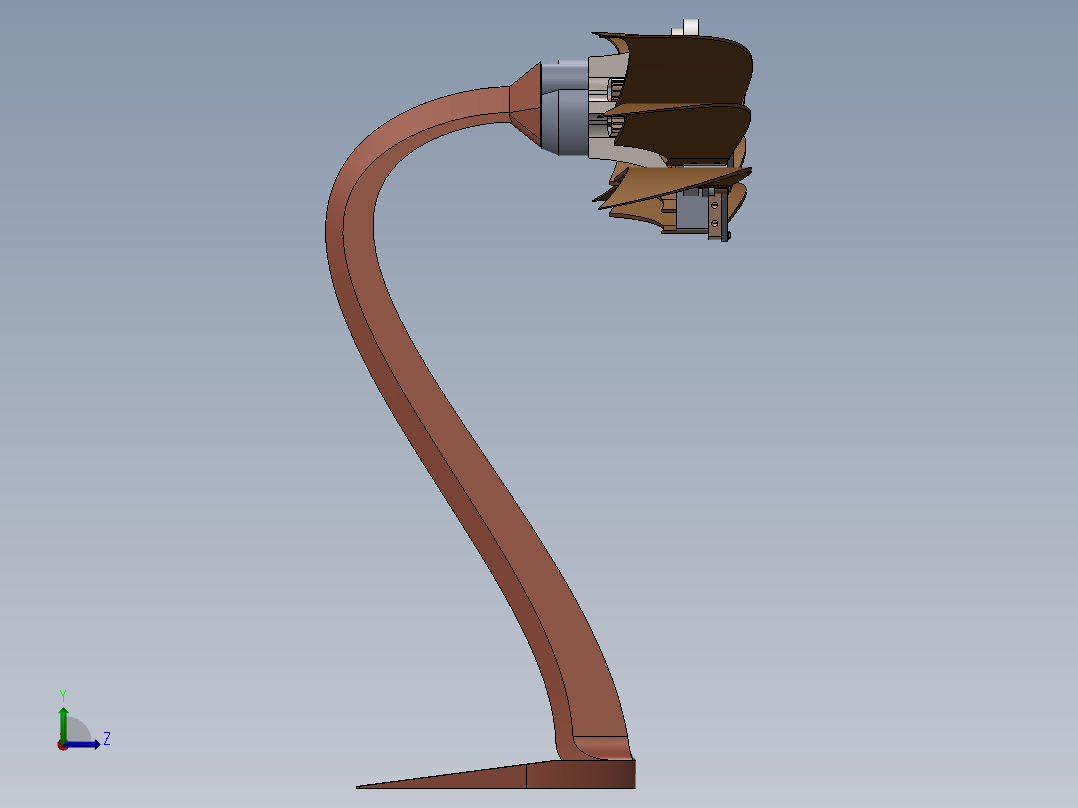 Avian Pursuit R2扑翼机构3D数模图纸 Solidworks设计左视图