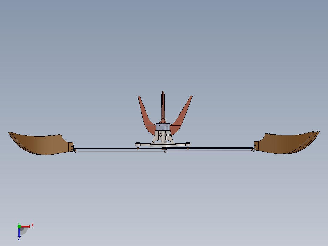 Avian Pursuit R2扑翼机构3D数模图纸 Solidworks设计俯视图