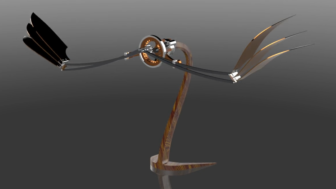 Avian Pursuit R2扑翼机构3D数模图纸 Solidworks设计