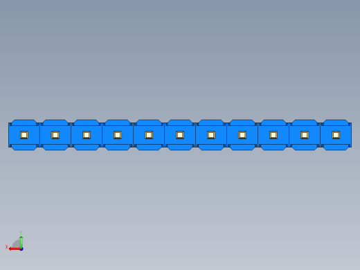 彩色公头100mil（2.54mm）系列-DS1021_blue_1x11p_100mil_Type1_rev1.0后视缩略图