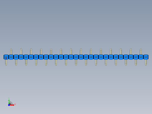 彩色公排针 100mil 2.54mm 系列-DS1022_blue_29p_100mil_Type_SMT_R2_rev1.0前视缩略图