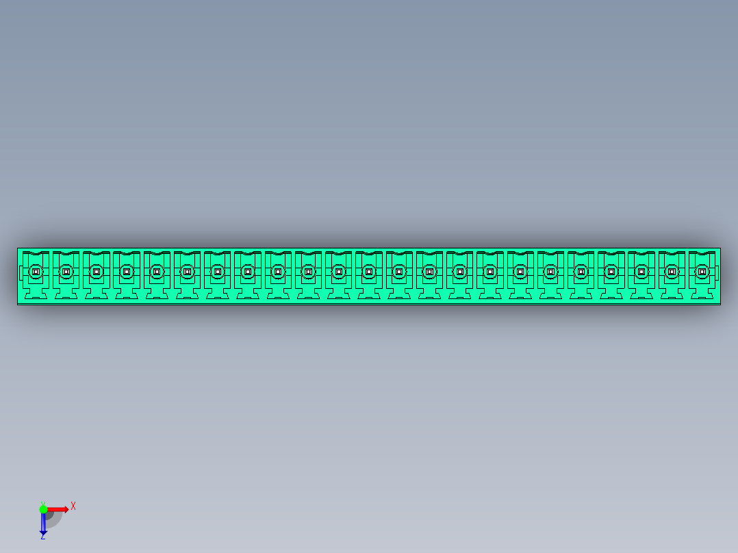 DEGSON 15EDG 系列 3.81mm 插拔式接线端子-15EDGVC-3.81-23P-14-00AH俯视图