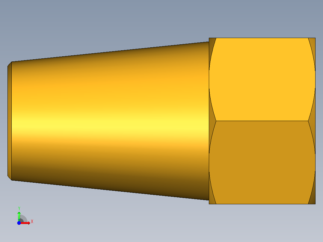 扩口式工业通用硬管接头Long Nut 41FL-3前视图