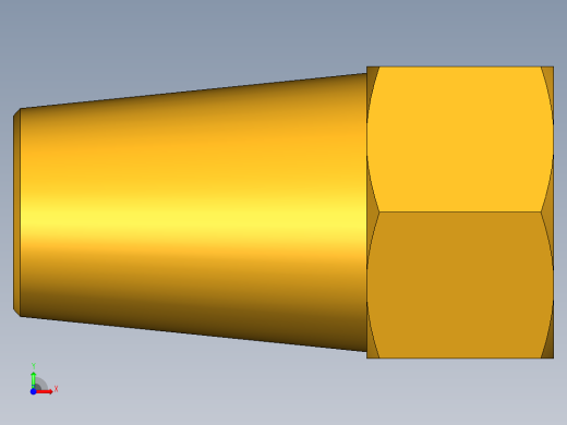 扩口式工业通用硬管接头Long Nut 41FL-3前视缩略图
