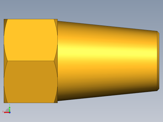 扩口式工业通用硬管接头Long Nut 41FL-3后视缩略图