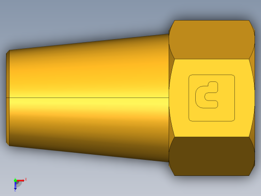 扩口式工业通用硬管接头Long Nut 41FL-3俯视缩略图