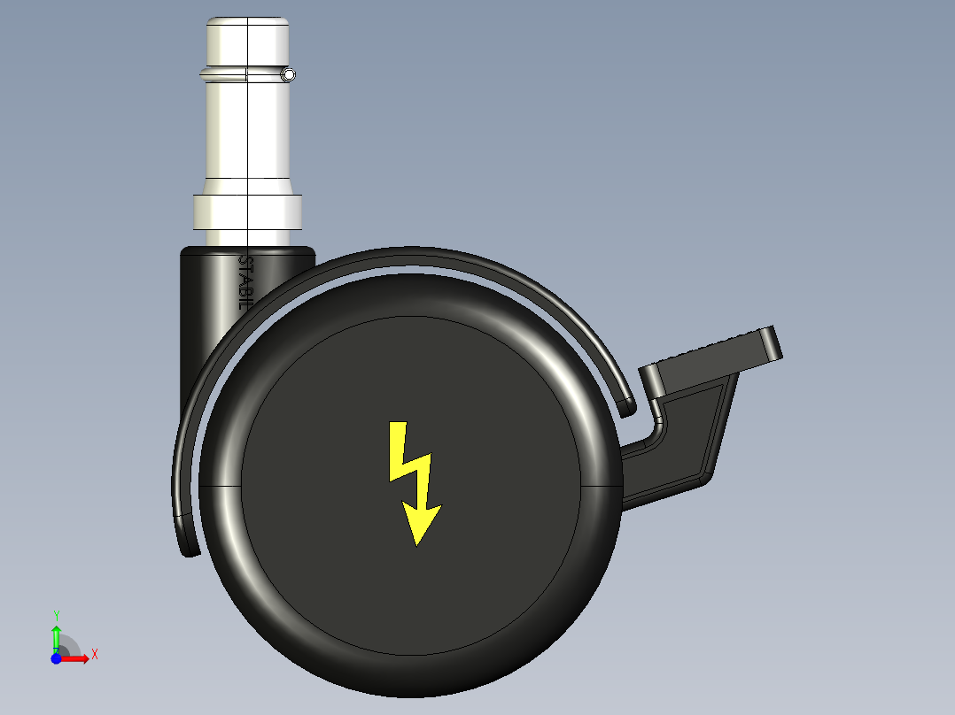 型材-KJN 515459 ESD 50MM WHEEL前视图