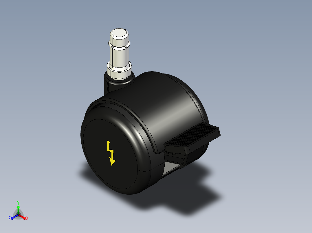 型材-KJN 515459 ESD 50MM WHEEL正等轴测图