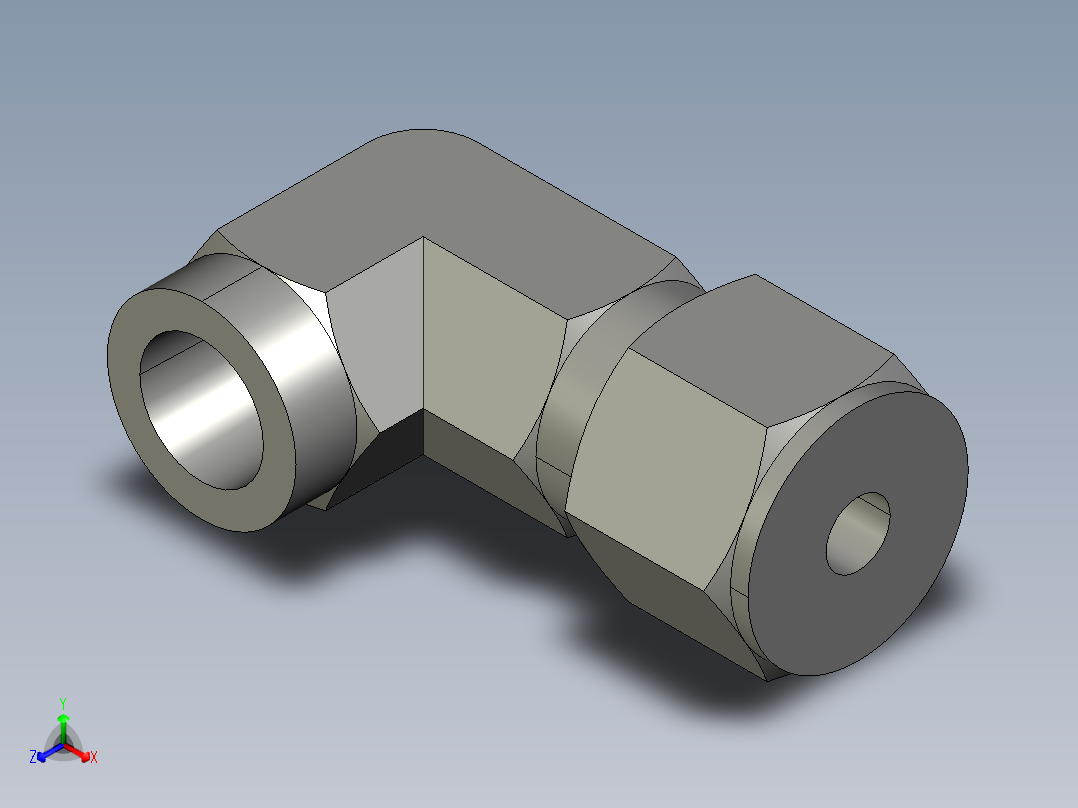 卡套式工业通用硬管接头8-4_dbu-s主视图