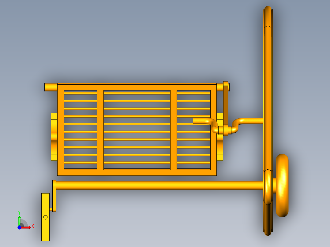 UG缝纫机模型前视图