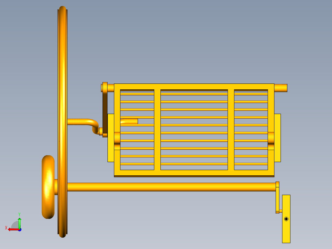 UG缝纫机模型后视图