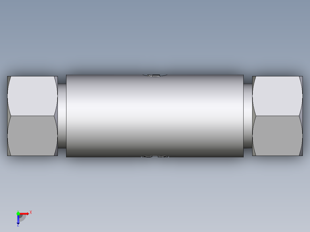 卡套式工业通用硬管接头EO_Weld_bulkhead_fitting_ESV15ZL俯视图