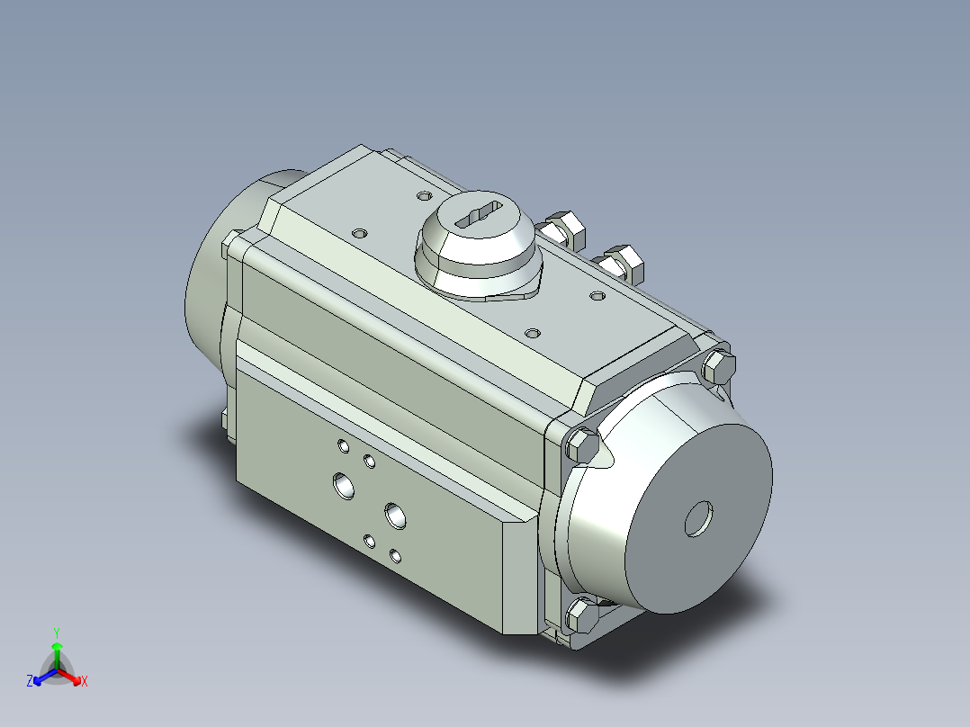 阀门模型-2051_60pneumatic_rotary_actuator主视图